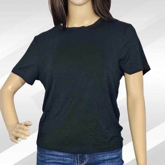 2/$30 Andie The Classic Tee Bamboo Jersey Black Size XS | Soft Everyday T-Shirt - Picture 3 of 7